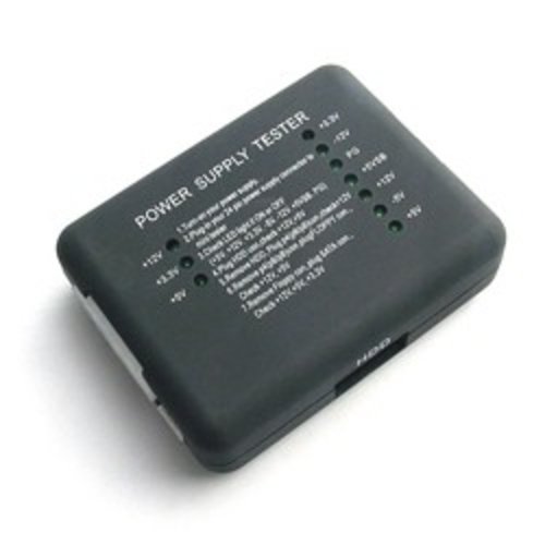 ATX-Netzteilprüfgerät für Netzteil - Verhindert Schäden an der Computerhardware - Für 20- oder 24-polige Netzteile - Schwarz
