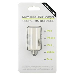 Auto USB Charger 2.1A White