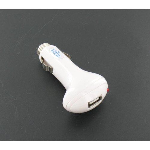 Chargeur de voiture USB 2000mAh blanc