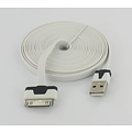 Câble de données plat USB ultra plat 3m pour Iphone 3 / S & 4 / S