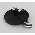 Câble de données plat USB ultra plat 3m pour Iphone 3 / S & 4 / S