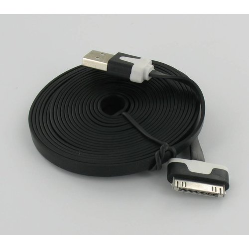 USB Flat Data Cable Ultra Flat 3m for Iphone 3 / S & 4 / S