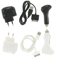 3-in-1 oplaad-set voor Apple iPhone 3G, 3GS, 4 en 4S