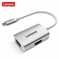 Lenovo Aluminium USB-C naar 4K HDMI en VGA adapter – 4K Ultra HD - 1080P - Zilver