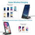 Choetech Wireless QI charging station for smartphones - Fast Charge Technology - 10W - 2 Coils - Anti Slip Design - LED Indicator - Black