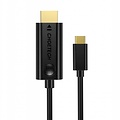 Choetech Câble USB type-C à 4K USB - Connecteurs plaqués or - 1,8 m - Noir