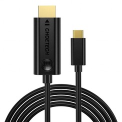 Câble USB type-C à 4K USB - Connecteurs plaqués or - 1,8 m - Noir