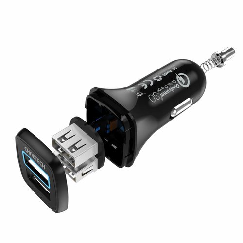 Choetech Quick Charge 3.0 Car Charger - 2x USB-A - 30W - 2.4A - Black