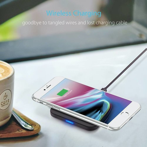 Choetech QI Wireless smartphone charger - anti-slip design - 5W - Black