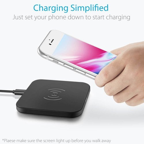 Choetech Chargeur sans fil pour smartphone QI - design antidérapant - 5W - Noir