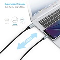 Choetech USB 3.0 A to USB-C charging and data cable - 2.4A - Braided Nylon -1M - Black