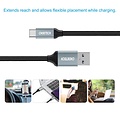 Choetech USB 3.0 A to USB-C charging and data cable - 2.4A - Braided Nylon -1M - Black