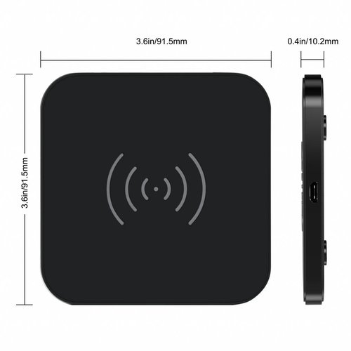 Choetech Chargeur sans fil pour smartphone QI - 10W - 5V-2A - Charge rapide - Conception antidérapante - Noir