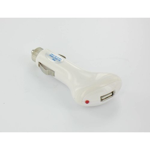 Chargeur de voiture USB 2000mAh blanc