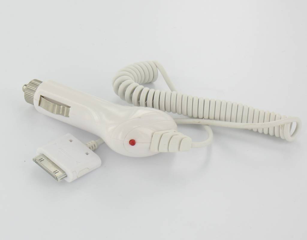 cellePhone Chargeur Voiture 12V/24V pour Apple iPhone 3G / 3GS / 4 / iPod  (blanc)