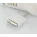 Autoladegerät für Apple iPhone 3G, 3GS, 4 und 4S / iPod verschiedener Generationen - 30 Pins - Weiß