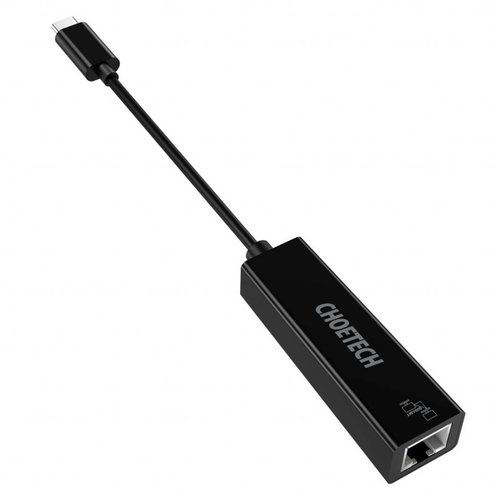 Choetech Adaptateur Ethernet USB Type-C à RJ45 13CM - Noir