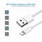 Choetech USB A to Lightning charging cable - MFI certified - Cable length 60cm - White