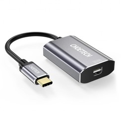 Aluminium USB-C naar Mini Displayport adapter met PD