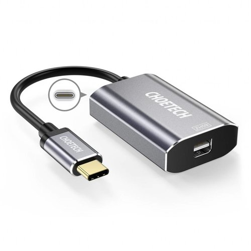 Choetech Aluminum USB-C to Mini Display Port adapter with Power Delivery 4K @ 60Hz