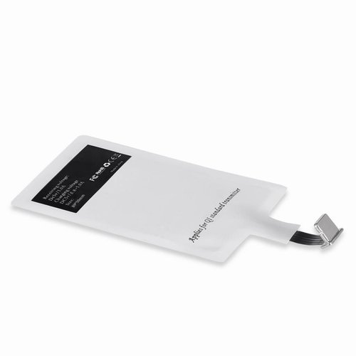 Choetech QI charging pad / charging receiver with Lightning connector for wireless charging - Ultra-thin design - Compatible with iPhone / Apple - IC chip - White