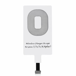 QI-Ladestation / Ladeempfänger mit Lightning-Anschluss zum kabellosen Laden - Ultradünnes Design - Kompatibel mit iPhone / Apple - IC-Chip - Weiß
