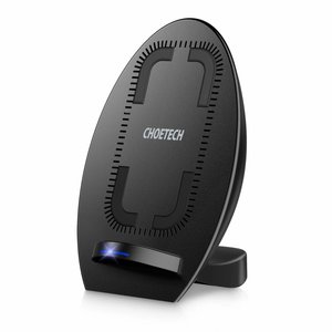Choetech - Support de recharge Qi sans fil pour téléphones intelligents - 10W - Technologie Fast Charge - Ventilation intégrée - Noir
