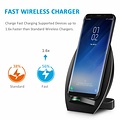 Choetech - Wireless Qi charging stand for smartphones - 10W - Fast Charge Technology - Built-in ventilation - Black