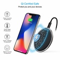 Choetech - Ultra thin Wireless Qi charger with zinc alloy - 10 Watt - Fast Charge Technology - Incl. Integrated Chip -