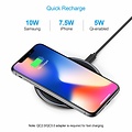 Choetech - Chargeur Qi sans fil ultra-fin avec alliage de zinc - 10 Watt - Technologie de charge rapide - Incl. Puce intégrée -