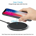 Choetech - Ultra thin Wireless Qi charger with zinc alloy - 10 Watt - Fast Charge Technology - Incl. Integrated Chip -