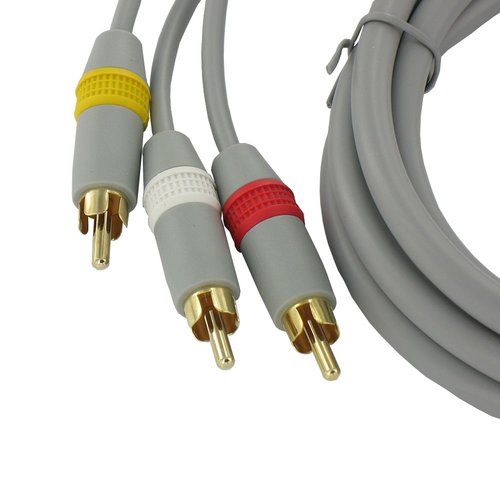Wii AV cable with 3 RCA plugs