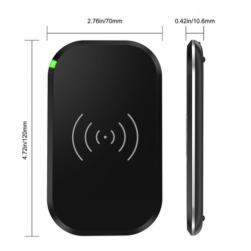 Choetech Wireless Qi Smartphone charger with 3 coils - 10W - Black