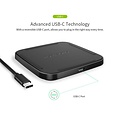 Choetech - Wireless Qi charger including USB Type-C cable - Suitable for Smartphones - 10W - LED indicator - Black