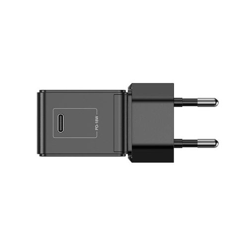 Choetech - Adaptateur USB de type C - 18 Watt - Charge rapide par prise de courant 3.0 0 Câble de charge inclus - Voyant lumineux - Noir