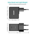 Choetech - USB-Typ-C-Adapter - 18 Watt - Schnellladung mit Power Delivery 3.0 0 Inklusive Ladekabel - LED-Anzeige - Schwarz