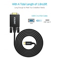 Choetech USB Type-C naar VGA kabel -1080P -  1.8 meter - Zwart