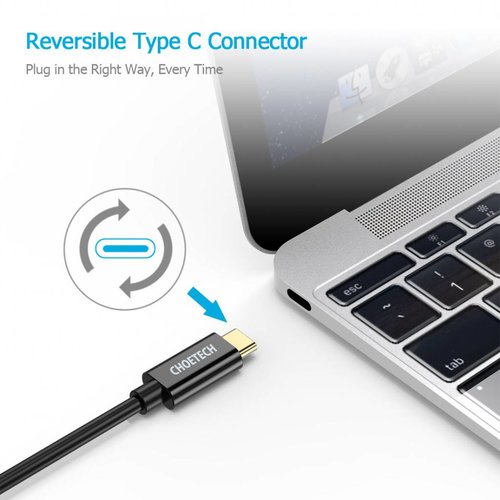 Choetech Câble USB Type-C à VGA -1080P - 1,8 mètre - Noir