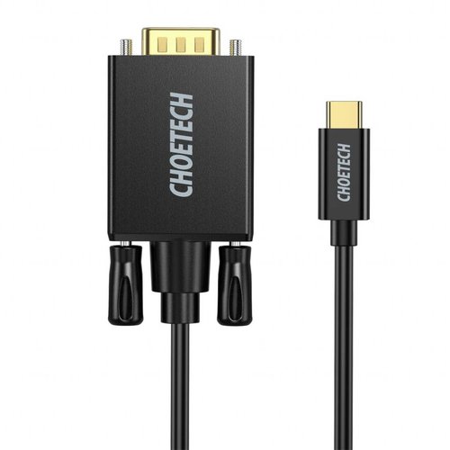 Choetech Câble USB Type-C à VGA -1080P - 1,8 mètre - Noir