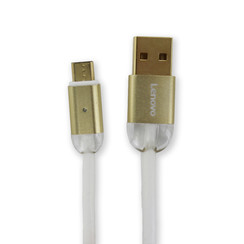 Micro USB charging cable 1 meter - white / gold