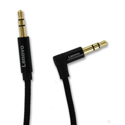 3.5mm audio jack kabel 1.5m male-male met haakse hoek - zwart
