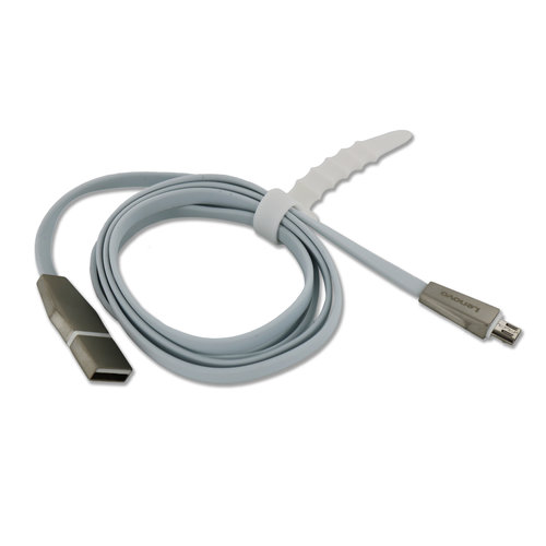 Lenovo Micro USB charging cable 1 meter silver colored