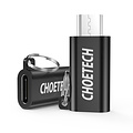 Choetech Micro USB to USB-C adapter for charging and synchronizing - Keychain - Black