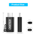 Choetech Micro USB to USB-C adapter for charging and synchronizing - Keychain - Black