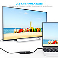 Choetech USB-C to HDMI adapter with metal housing - 4K resolution - 15CM cable - Black