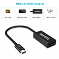 Choetech USB-C zu HDMI Adapter mit Metallgehäuse - 4K Auflösung - 15CM Kabel - Schwarz