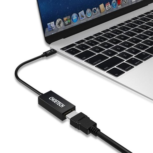 Choetech USB-C to HDMI adapter with metal housing - 4K resolution - 15CM cable - Black