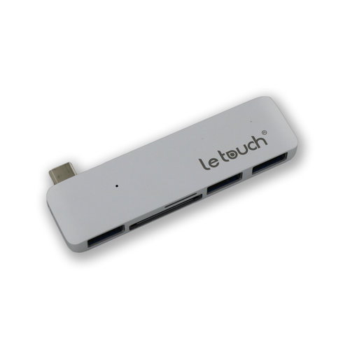 Hub USB-C avec 3 ports USB-A et lecteur de carte
