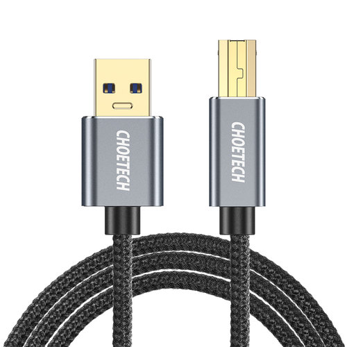 Choetech USB 2.0 A bis B Druckerkabel - 3 Meter - Schwarz