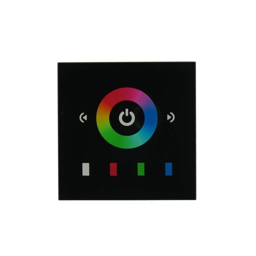 RGB LED Touch Controller Zwart voor in de muur